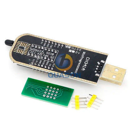 Kit Programador USB CH341 24/25 Series EEPROM Flash BIOS + Clip Test SOIC8/SOP8