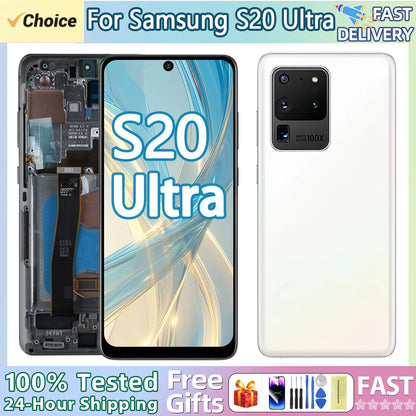 Reemplazo Super AMOLED de 6,9 pulgadas para Samsung S20 Ultra SM-G988B/DS pantalla táctil LCD S20 Ultra 5G