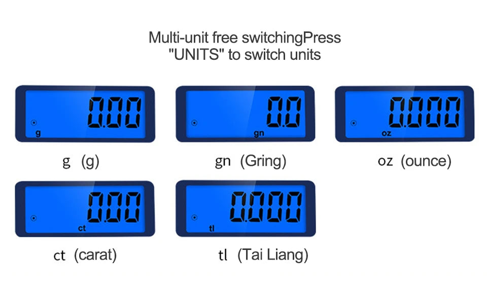 Mini Balanza Electrónica Digital Bolsillo Alta Precisión (0.01g - 500g) para Joyería/Oro/Plata/Cocina (Gramos)