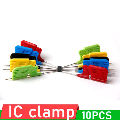 Clip Universal (x10) para Test IC SMD (SOP/SOIC/TSOP/MSOP/SSOP) - Adaptador para Analizador Lógico