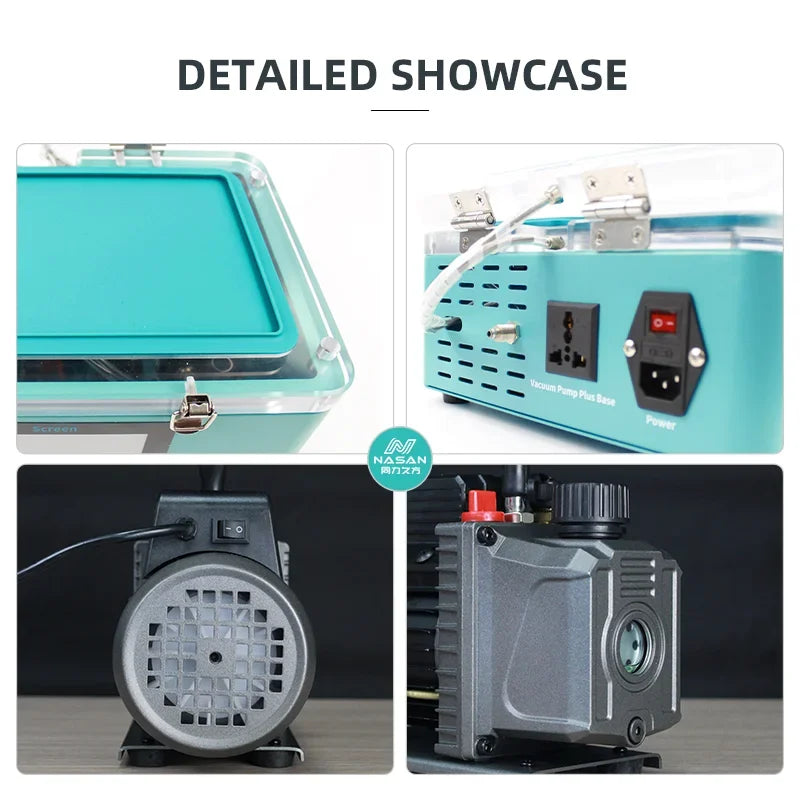 Máquina Laminadora Vacío Nasan NA-SUPA Lite + Removedor Burbujas NA-B2 + Separador NA-SP23 Ultra para Pantalla LCD Plana/Curva Reparación