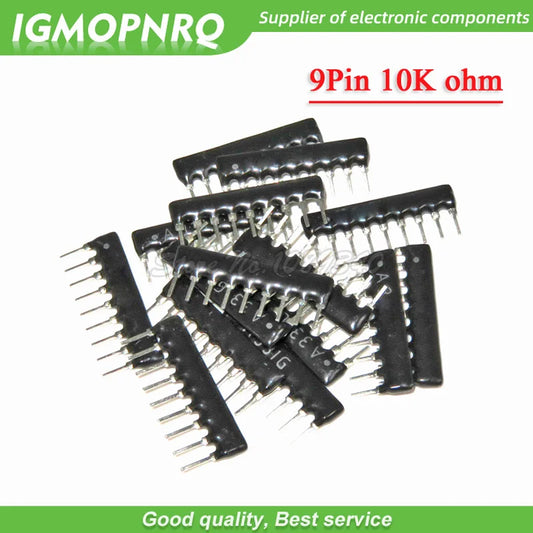 20pcs A103J  9pin 10K ohm  DIP exclusion 9 PINS Network Resistor array IGMOPNRQ