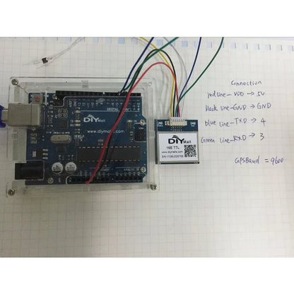 Módulo GPS VK16E (G28U7FTTL) G-Mouse (Antena Cerámica, TTL 9600bps, Flash Integrado) para Control Vuelo / Navegación Vehicular