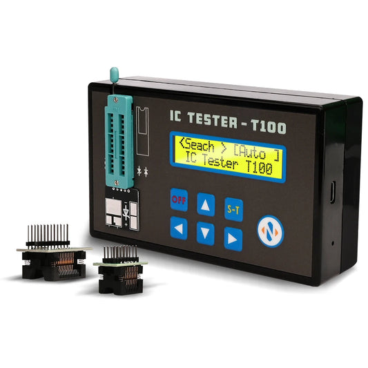 Tester Digital Portátil Recargable LED Circuitos Integrados Transistor Diodo Triodo Detector Chips IC