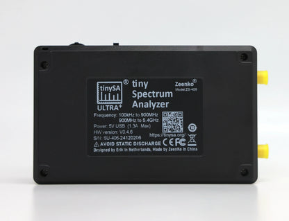 Analizador de Espectro Portátil TinySA Ultra Plus (ZS-406) Pantalla Táctil 3.95" Batería Integrada Original
