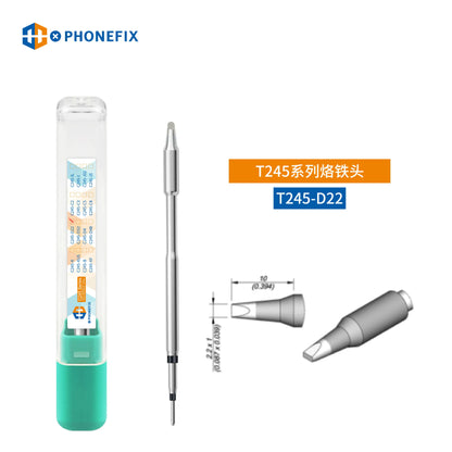 Puntas Cautín Soldador PHONEFIX Serie C245/C470 para Estación JBC / Mango Universal T245/T470 (Reparación PCB/IC)