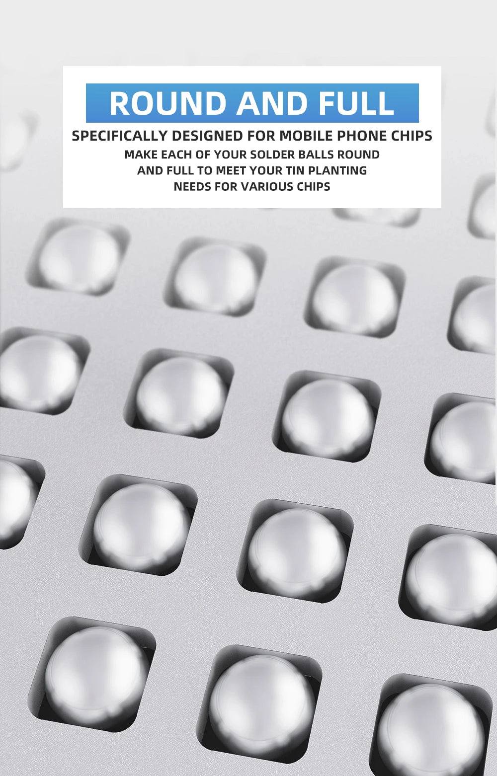 QIANLI MEGA-IDEA Black BGA Reballing Stencil Multifunction Universal Net for iPhone 6-16 Pro Max Planting Tin Steel Mesh tools