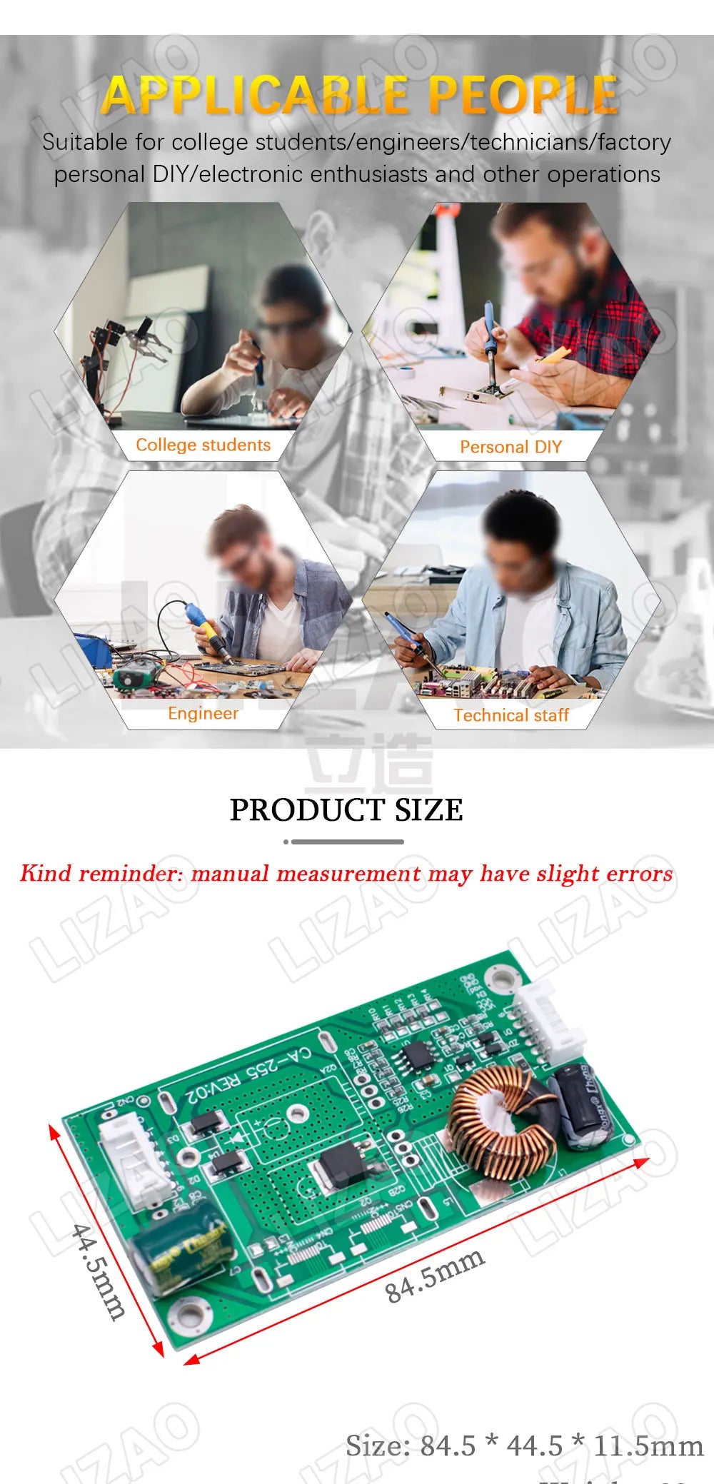 Placa Driver Backlight LED Universal CA-255 10-48" Inverter Boost Módulo Step-Up