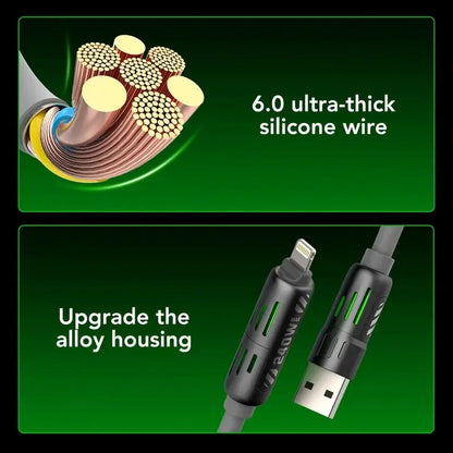 Cable Carga USB Multifunción 4 en 1 MFISH (USB/Tipo C/Lightning, Max 240W) Carga Rápida y Sincronización Datos para iPhone 15/16/iPad