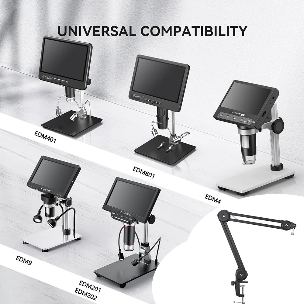 Elikliv Digital Microscope Flexible Arm Suspension Boom Scissor Arm Stand Metal Bracket for DM602 flex