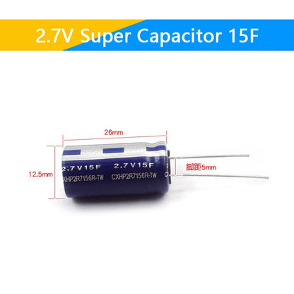 Supercapacitores Farad 2.7V - Varios Valores (0.5F a 60F)
