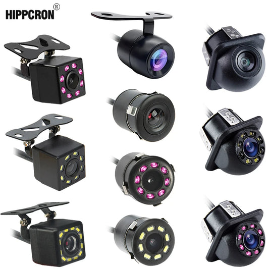 Cámara Trasera Auto Hippcron Visión Nocturna (8 LED) Monitor Parking CCD Impermeable HD