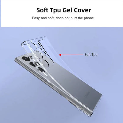 Funda Carcasa Silicona Suave Transparente para Samsung Galaxy A12/A13/A23/A52/A52S/A53/A54/A55 / S20 FE / S21-S25 Ultra / Note 20 Ultra