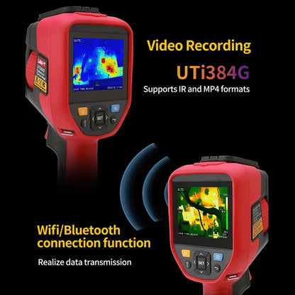 Cámara Térmica Profesional UNI-T UTi384G / UTi256G con Pantalla Táctil (-20~550°C) - Termógrafo Enfoque Manual, Grabación Video