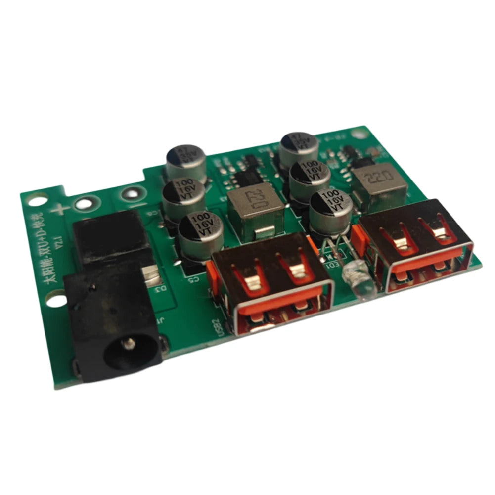 Estabilizador Panel Solar DC 5V 3A Dual USB Carga Rápida Controlador Regulador para Celular/Laptop/Cámara/Drones