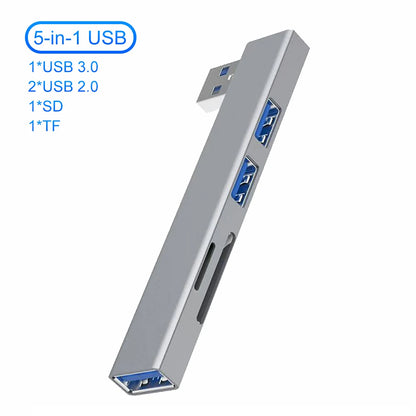 Hub USB-C 4-en-1 USB 3.0 + PD 60W + Type-C 3.1 Splitter OTG para Xiaomi/Lenovo/MacBook Pro/Air