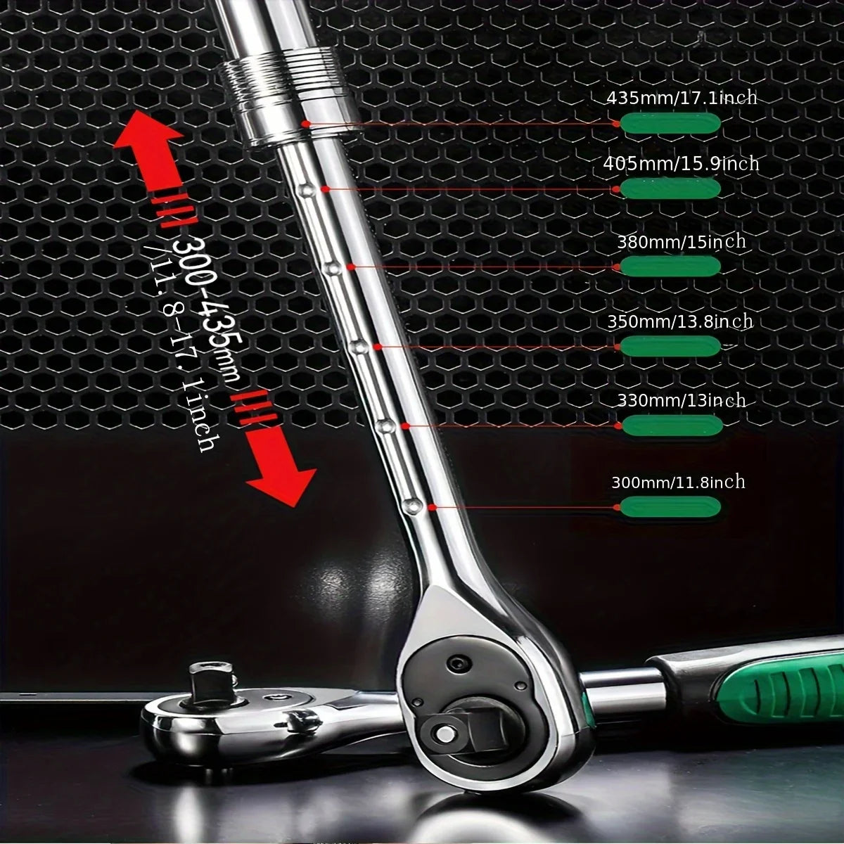 Juego Llaves Vaso Tubo con Ratchet (1/4", 3/8", 1/2") Herramientas Mano para Reparación Auto/Mecánica