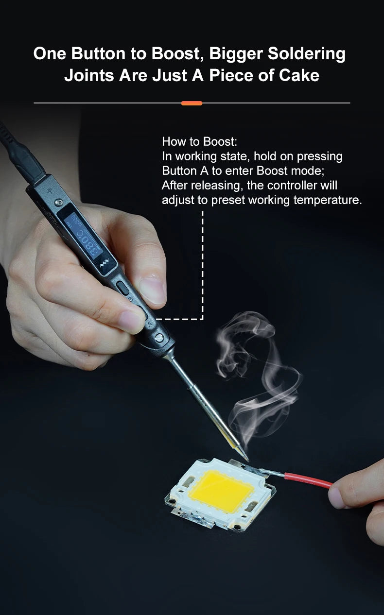 Original TS101 Soldering Iron Portable Adjustable Temperature Digital Solder Station TS-BC2 Tip PD3.1 90W TS100 Upgrade