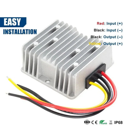 Convertidor DC-DC Step-Down 20V-90V a 12V (5A/10A/15A/20A) Regulador Voltaje Transformador para Auto (CE)