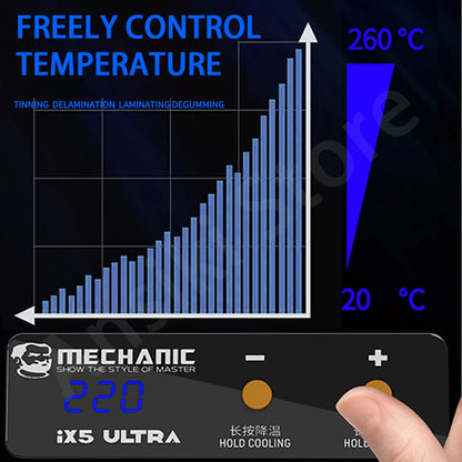 MECHANIC ix5 Ultra Heating Platform Preheating Layering for Motherboard Layering Tin Planting Glue Removal Heating Table tool