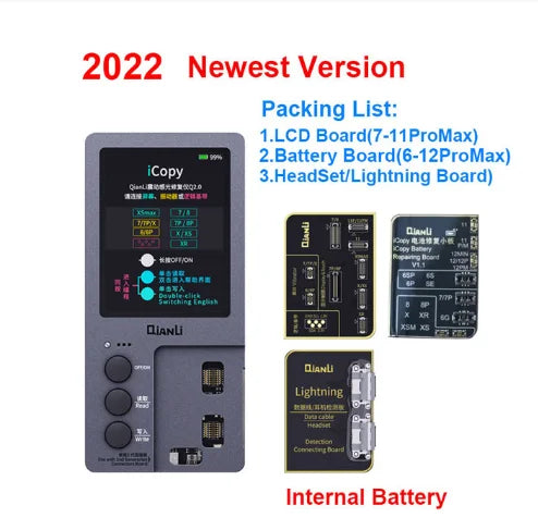QianLi iCopy Plus 2 Generation Programmer with Battery Detection Connecting Board for LCD Vibrator Transfer EEPROM Programmer
