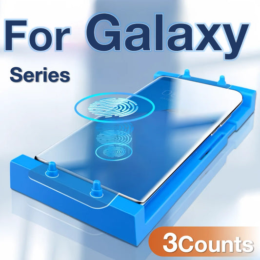 Protector Pantalla (No Vidrio Templado) con Kit para Samsung Galaxy S8-S10 Plus / S20-S25 Ultra / Note 9/10/20 (Pack 3 Unidades)