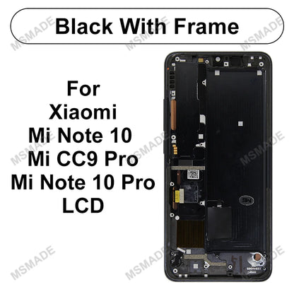 6.47" AMOLED For Xiaomi Note 10 LCD Display Touch Screen Assembly For Xiaomi CC9 Pro Display MI Note 10 Pro Replacement Parts
