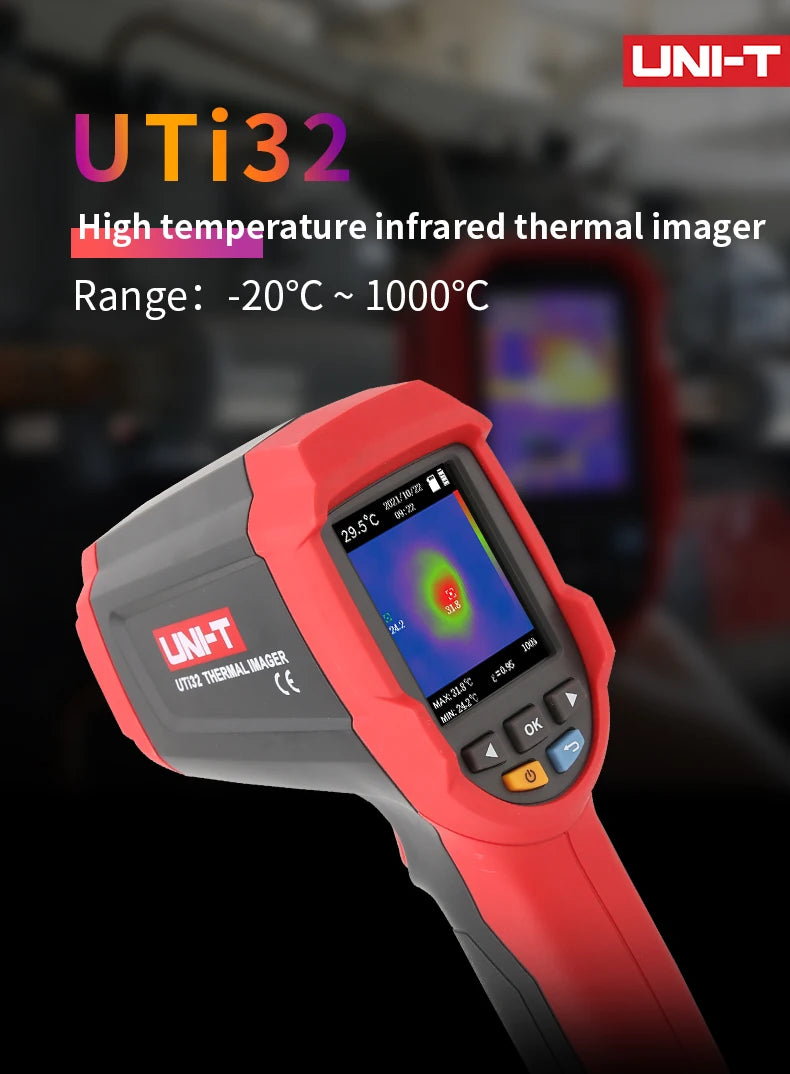 Cámara Termográfica UNI-T UTi32 Alta Temperatura (-20~1000°C, 1024 Píxeles) - Termógrafo Construcción