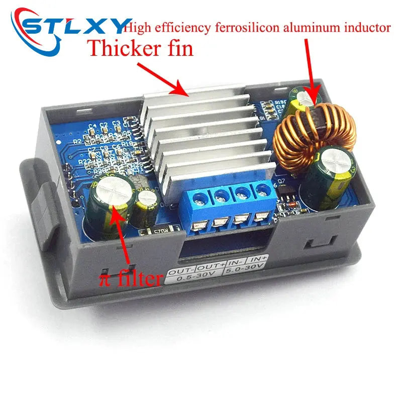Módulo Convertidor Buck-Boost CC/CV DC 0.5-30V 4A Fuente Laboratorio Regulada Ajustable