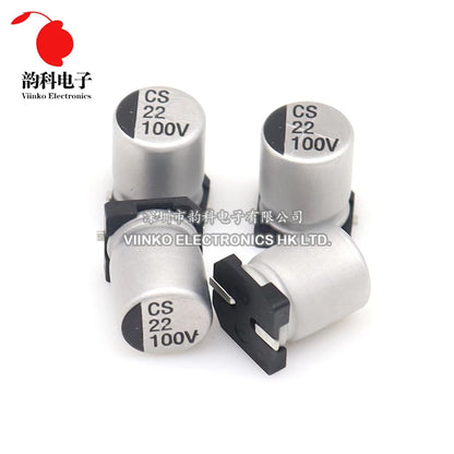 Capacitor Electrolítico Aluminio SMD (1uF-1000uF, 6.3V-50V) - Pack 10 Unidades (Valores Surtidos)