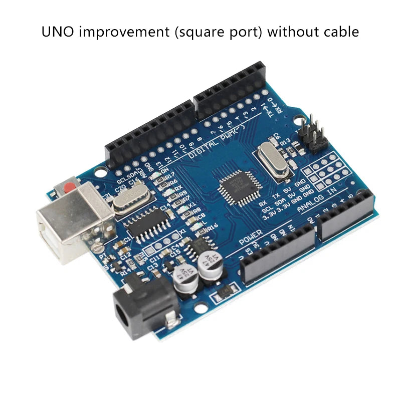 Placa Desarrollo WWZMDiB UNO R3 (ATmega328P) compatible Arduino IDE con Cable USB y Header Pines Rectos 2.54mm