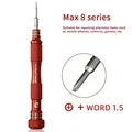 Destornillador Precisión Antideslizante MECHANIC MAX8 (Puntas 0.8 Torx / 0.6 Y / 1.2 Phillips / 1.5 Phillips / 2.5 Phillips / T2) para Reparación Móvil/Cámara