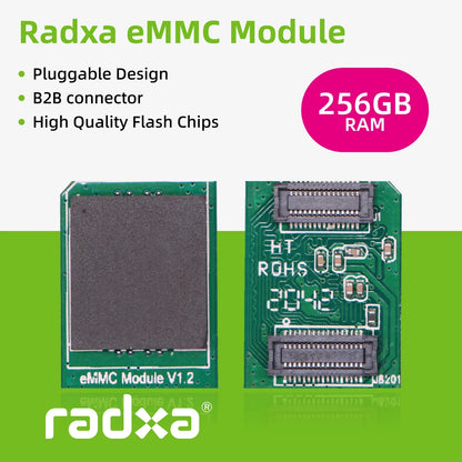 Módulo eMMC Radxa (Hasta 128GB, Conectable, Compatible con SBCs Radxa)