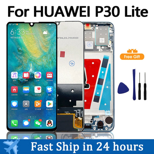 P30 Lite Screen for HUAWEI P30 Lite LCD Display Screen with Frame for HUAWEI P30 Lite Touch LCD Screen Nova 4e Replacement Parts