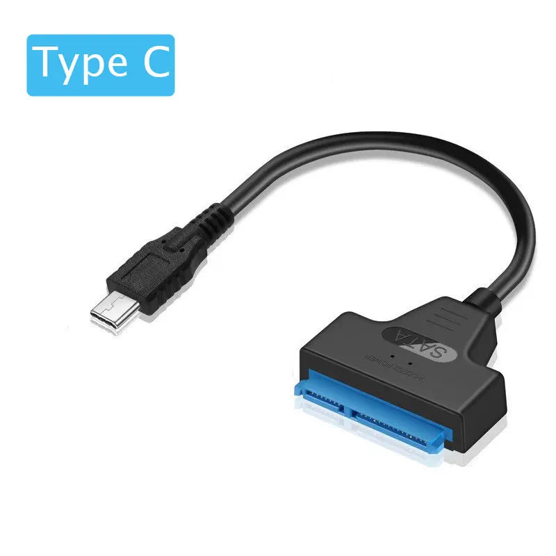Cable Adaptador SATA III (22 Pines) a USB 3.0/2.0 (Hasta 6 Gbps) para Disco Duro HDD/SSD Externo 2.5"