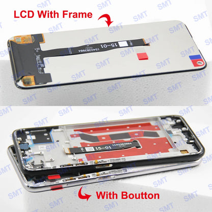 Super AMOLED Display For Huawei P40 Lite LCD Touch Screen Digitizer Assembly With Frame Display Replacement For Nova 6 SE LCD