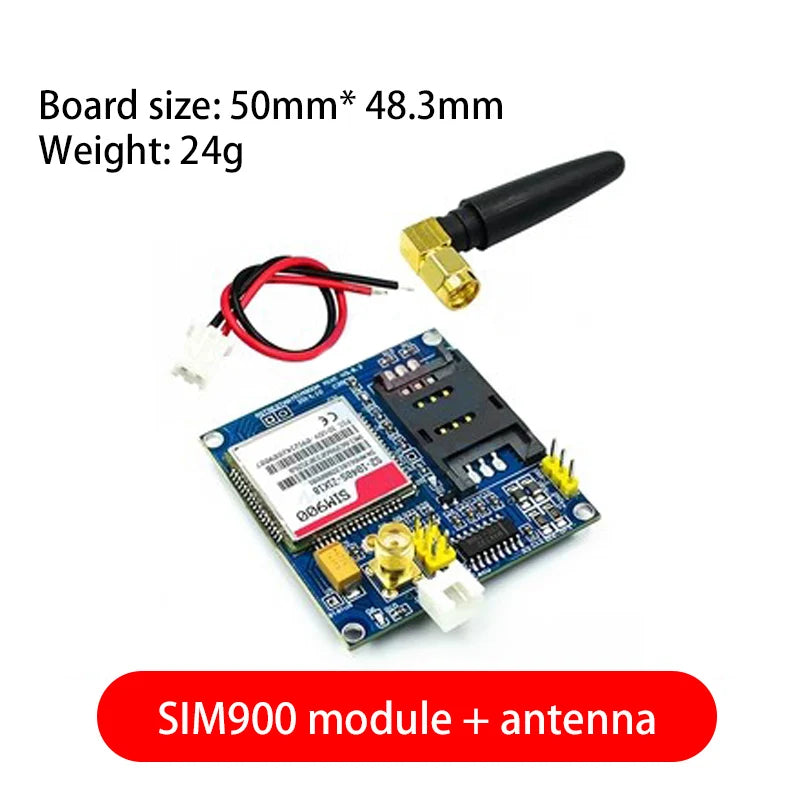 Kit Placa Módulo Transmisión Datos Inalámbrica GSM/GPRS SIM900A / SIM900 Mini V4.0 con Antena