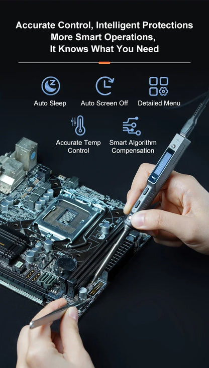 Original TS101 Portable Soldering Iron TS-BC2 PD3.1 90W TS100 Upgrade Adjustable Temperature Digital