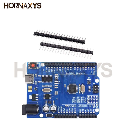 Placa Desarrollo UNO R3 (CH340G, Chip MEGA328P 16MHz) con Cable USB Tipo C/Micro para Arduino (1 Unidad)