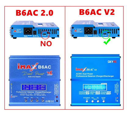 iMAX B6AC 2.0 RC Charger 80W B6AC 6A Battery Charger LiHv Lipo Nimh Li-ion Ni-cd Digital Balance Charger With LCD Digital Screen