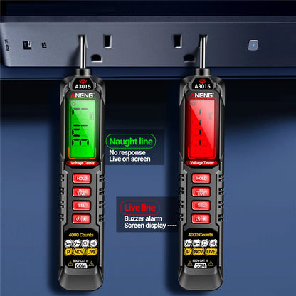 Lápiz Tester Voltaje Digital ANENG HA3015 (4V-600V) - 4000 Cuentas, Inteligente para Electricista/Automotriz