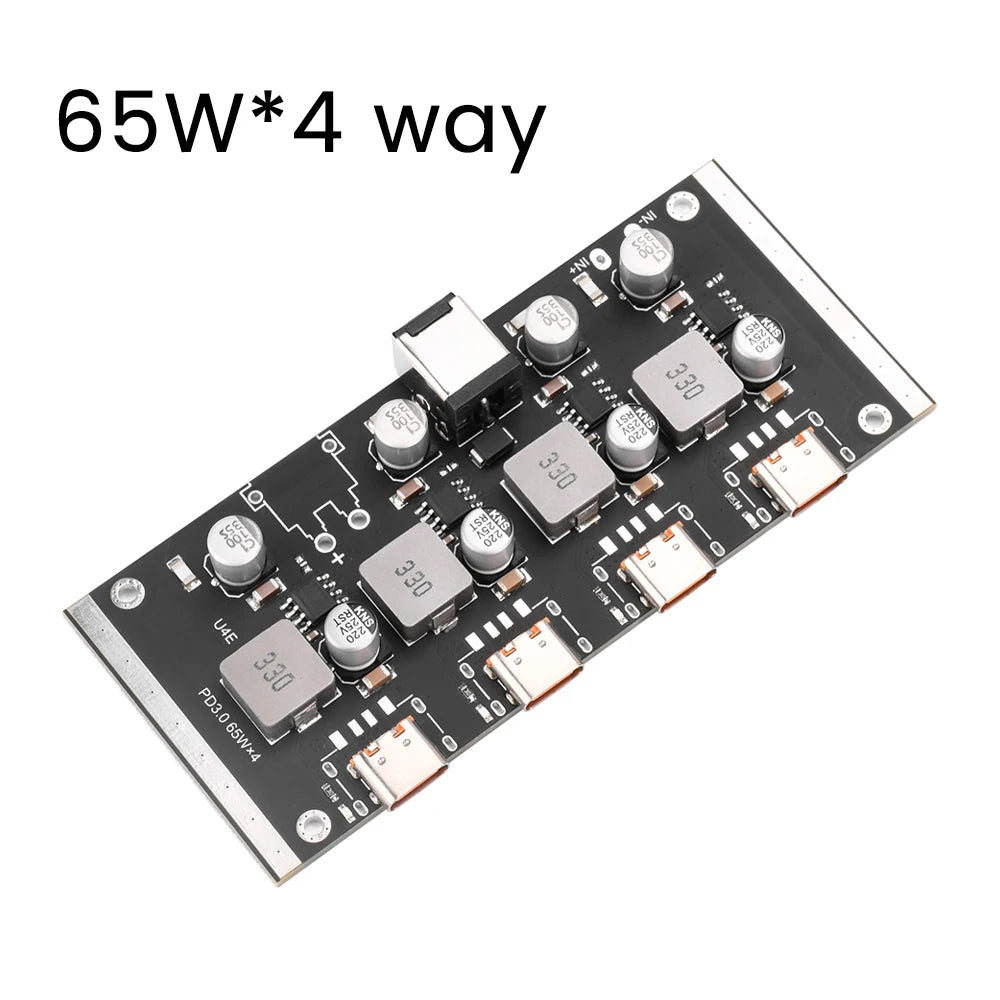 Módulo Adaptador Fuente PD 65W USB-C Soporta PD3.0/2.0, QC3.0/2.0, FCP, AFC Placa Circuito Cargador
