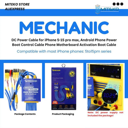 Mechanic iBoot FPC Power Supply Test Cable, Mobile Phone Boot Device, iPhone, Samsung, Huawei, OPPO, Xiaomi, Repair Control Line