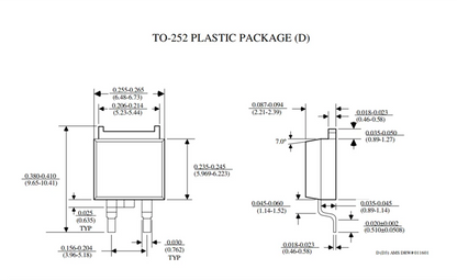 Lote 10 Pcs Regulador Voltaje LDO AMS1117CD TO-252 (DPak) SMD (1.2V/1.8V/2.5V/3.3V/5.0V/ADJ) 1A