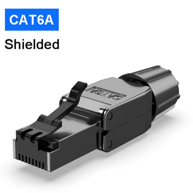 Conector RJ45 Industrial ZoeRax (Cat8/Cat7/Cat6a) Tool-Free Blindado Terminación Modular (1 Unidad)