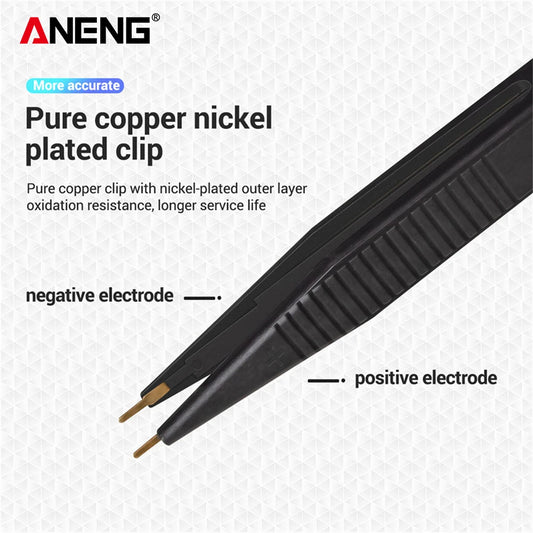 Pinza Detector Clip para Capacitores/Resistencias ANENG (Puntas Prueba LCR Universal) Accesorios Multímetro