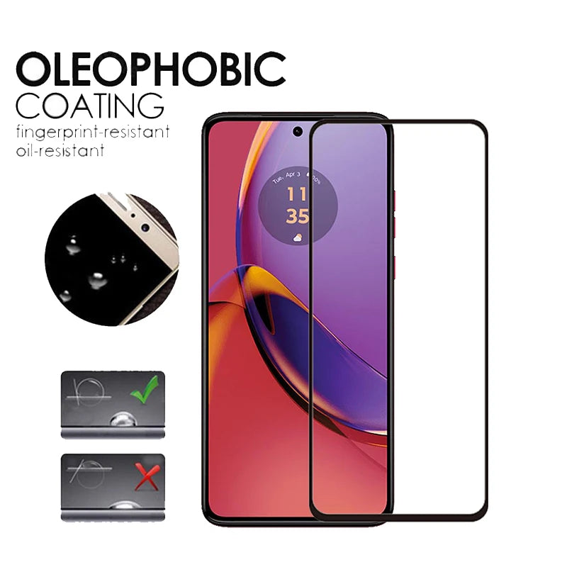 Full Cover Full Glue Tempered Glass For Motorola Moto G54 G84 Screen Protector For Moto G14 Camera Film