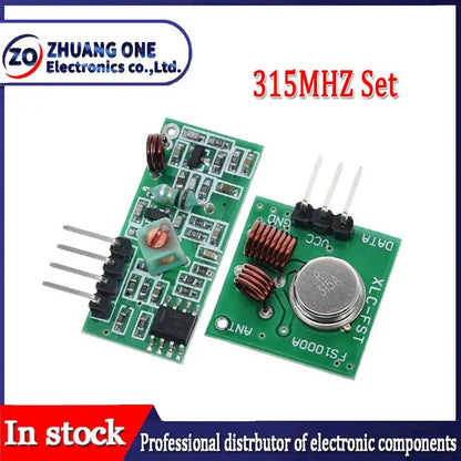 Kit Transmisor y Receptor RF Inalámbrico (433MHz / 315MHz, 5V DC) para Arduino/Raspberry Pi/ARM/MCU DIY
