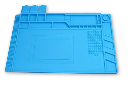 Alfombrilla Trabajo Silicona ESD Aislante Resistente Calor para Estación Soldadura Reparación Teléfono Kit Herramientas Plataforma Escritorio