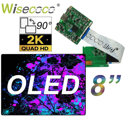 OLED Display 8 Inch 2K 2480x1860 IPS Amoled Screen Laptops Raspberry Pi Project OLED Screen Default Landscape Driver Board